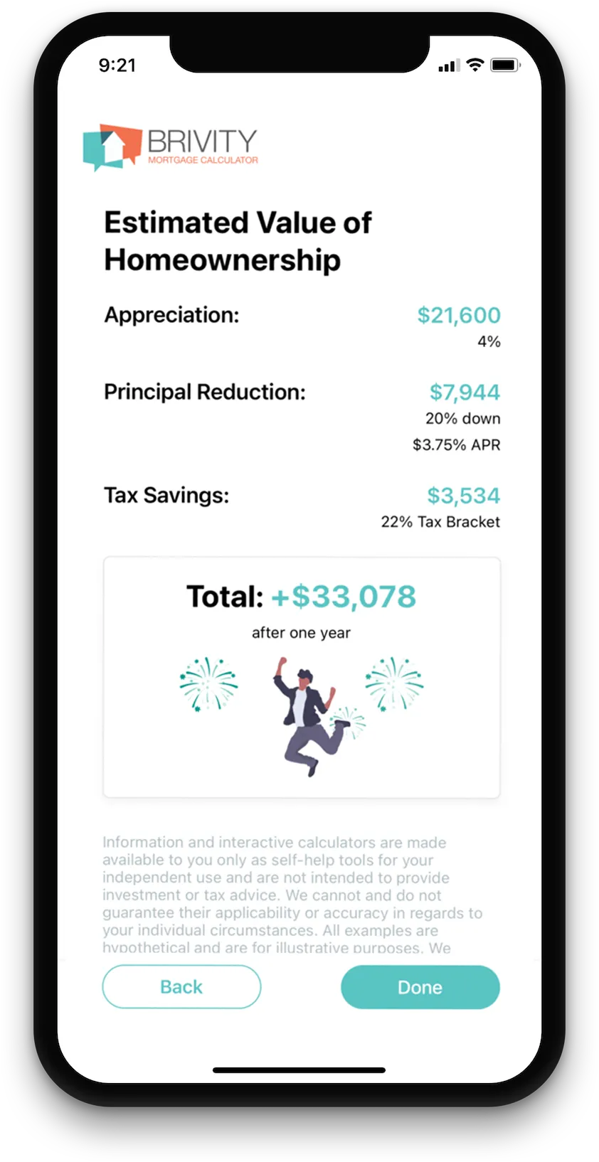 Estimated homeownership value calculation