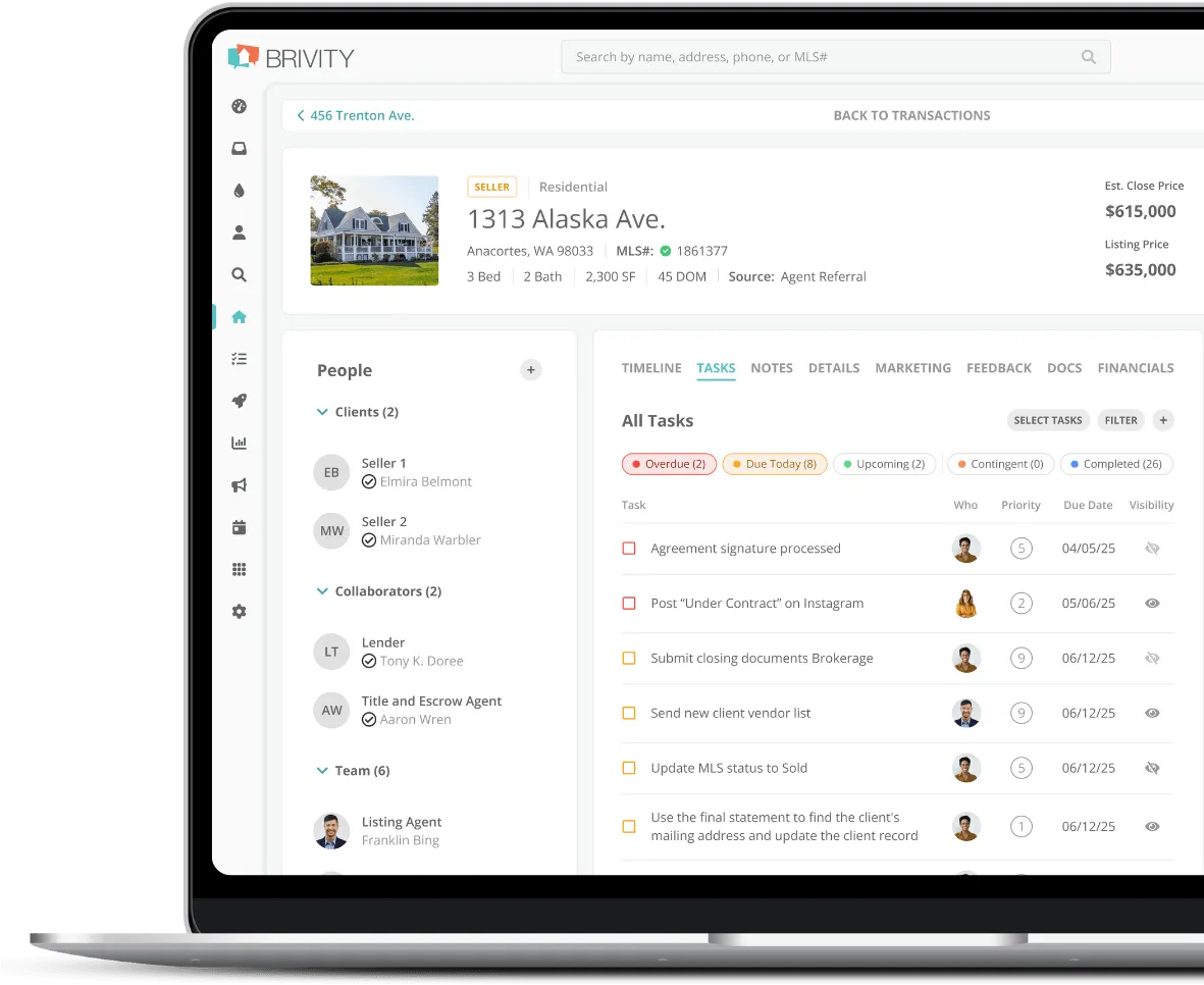 Brivity transaction details